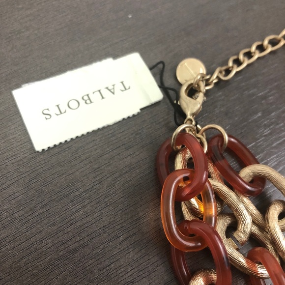 Talbots 3 Strand Gold & Tortious Necklace - Picture 3 of 3